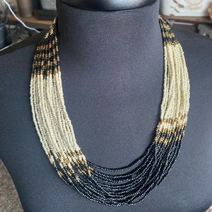 Multi strand seed bead necklace